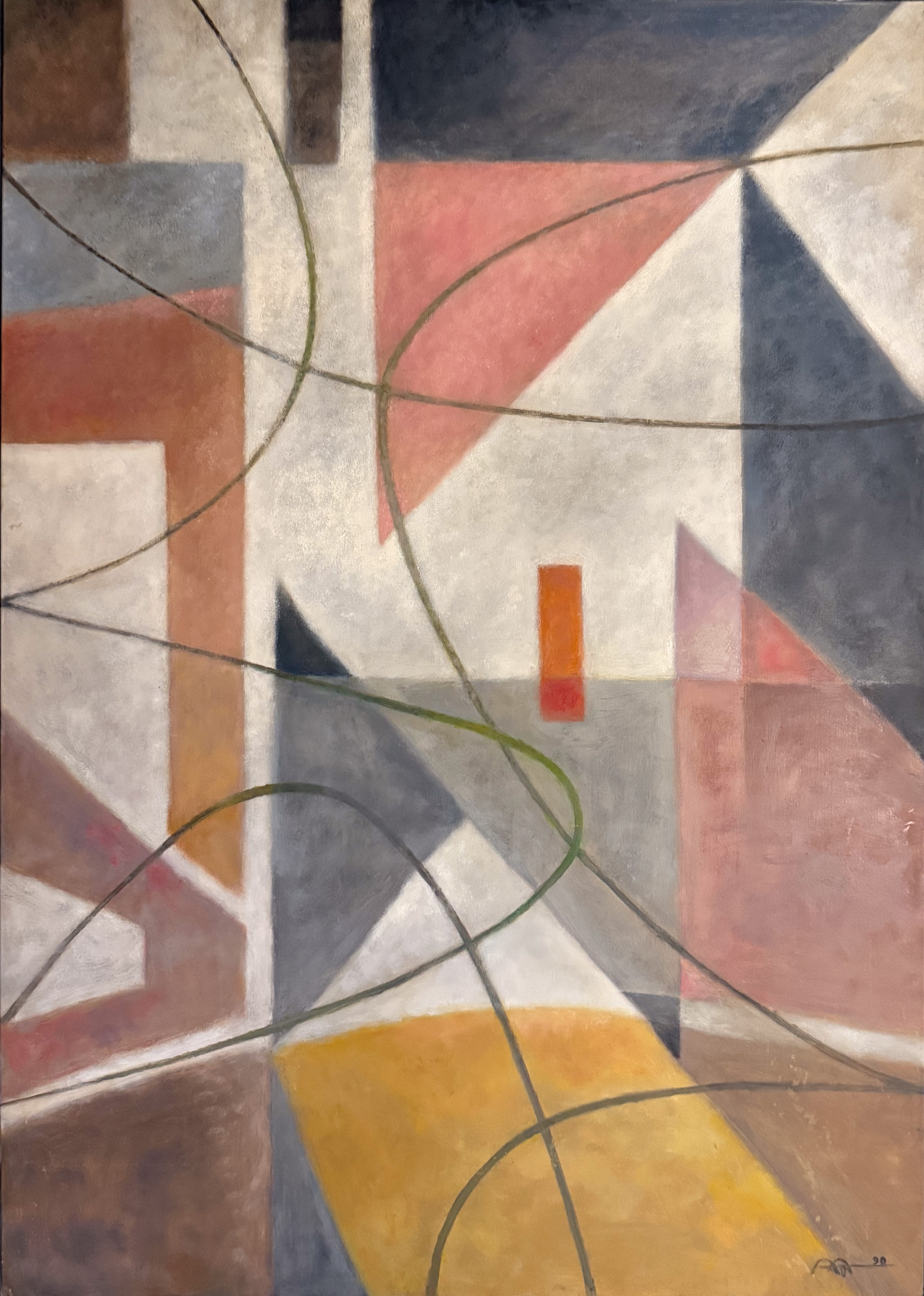 Aram Alecian, huile sur toile, 1990, 130×162 cm