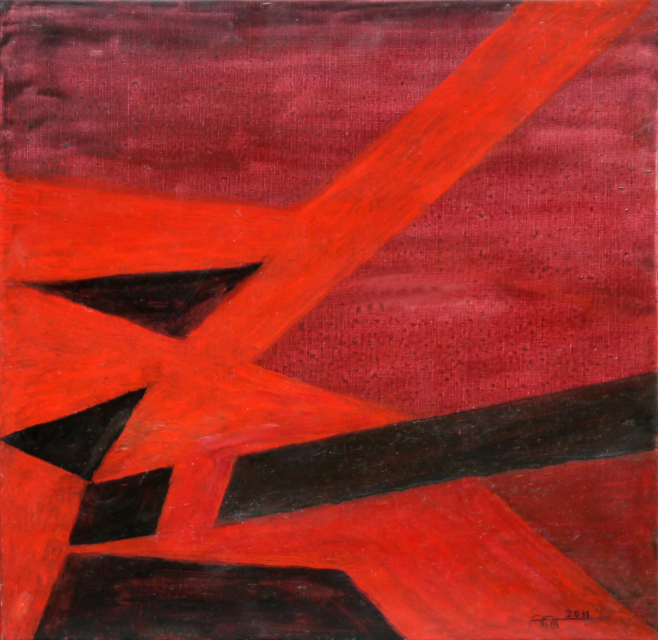 Aram Alecian, huile sur toile, 2011, 80×80 cm